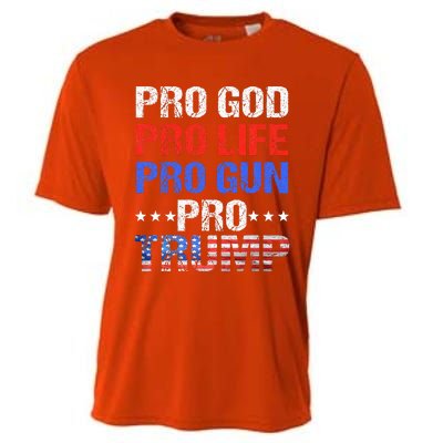 Pro God Pro Life Pro Gun Pro Trump Patriotic Trumps Fans Cooling Performance Crew T-Shirt