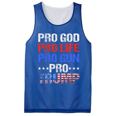 Pro God Pro Life Pro Gun Pro Trump Patriotic Trumps Fans Mesh Reversible Basketball Jersey Tank