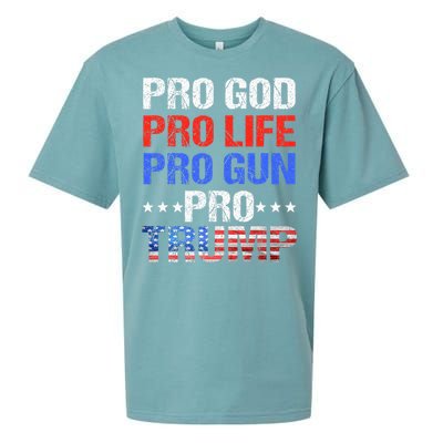 Pro God Pro Life Pro Gun Pro Trump Patriotic Trumps Fans Sueded Cloud Jersey T-Shirt