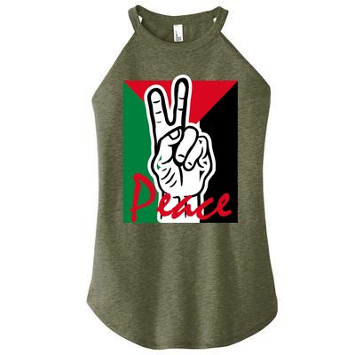 Peace Gaza Palestine Flag Women’s Perfect Tri Rocker Tank