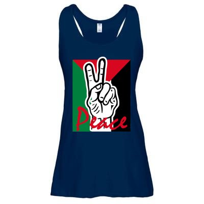 Peace Gaza Palestine Flag Ladies Essential Flowy Tank