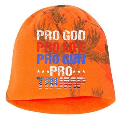 Pro God Pro Life Pro Gun Pro Trump Patriotic Trumps Fans Kati - Camo Knit Beanie