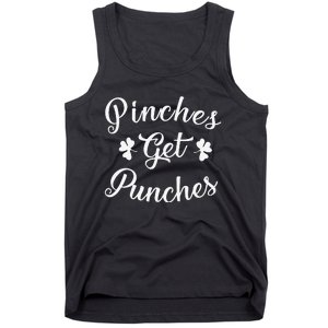 Pinches Get Punches Funny Saint Patrick's Day Tank Top