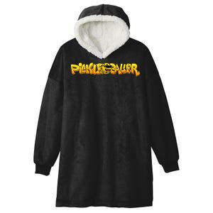 Pickleball Gear Pickleballer Graffiti Logo Hooded Wearable Blanket