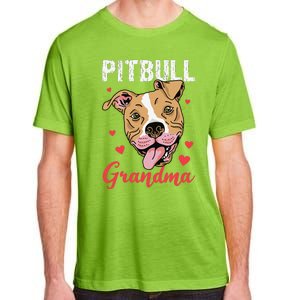 Pitbull Grandma Pawma Dog Grandparents Dog Lover Adult ChromaSoft Performance T-Shirt