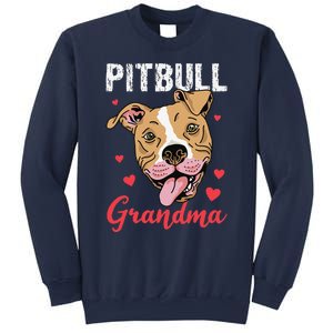 Pitbull Grandma Pawma Dog Grandparents Dog Lover Sweatshirt