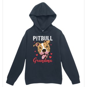 Pitbull Grandma Pawma Dog Grandparents Dog Lover Urban Pullover Hoodie