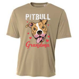 Pitbull Grandma Pawma Dog Grandparents Dog Lover Cooling Performance Crew T-Shirt