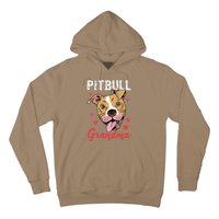 Pitbull Grandma Pawma Dog Grandparents Dog Lover Hoodie