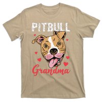 Pitbull Grandma Pawma Dog Grandparents Dog Lover T-Shirt