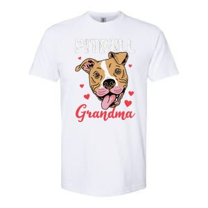 Pitbull Grandma Pawma Dog Grandparents Dog Lover Softstyle CVC T-Shirt