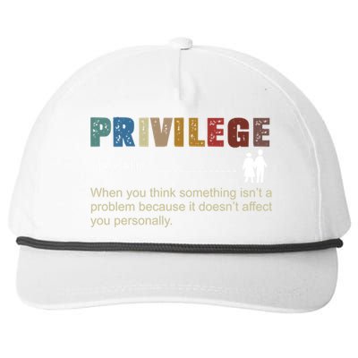 Privileged Gift Privilege Definition Gift Snapback Five-Panel Rope Hat