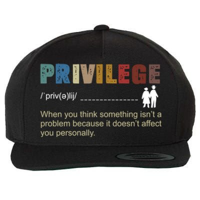 Privileged Gift Privilege Definition Gift Wool Snapback Cap