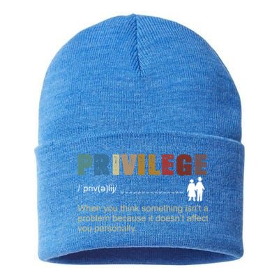 Privileged Gift Privilege Definition Gift Sustainable Knit Beanie