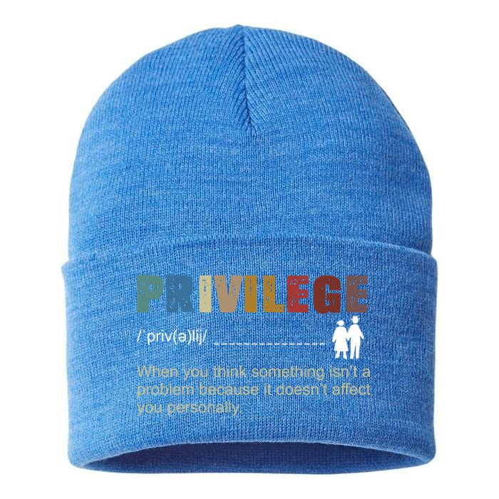 Privileged Gift Privilege Definition Gift Sustainable Knit Beanie