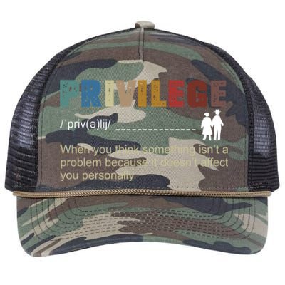 Privileged Gift Privilege Definition Gift Retro Rope Trucker Hat Cap