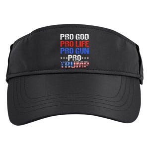 Pro God Pro Life Pro Gun Pro Trump Patriotic Trumps Fans Adult Drive Performance Visor