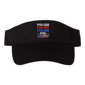 Pro God Pro Life Pro Gun Pro Trump Patriotic Trumps Fans Valucap Bio-Washed Visor