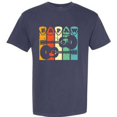 Papaw Guitar Pick Gift Guitar Player Grandpa Retro Guitarist Garment-Dyed Heavyweight T-Shirt