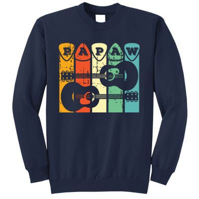 Papaw Guitar Pick Gift Guitar Player Grandpa Retro Guitarist Tall Sweatshirt