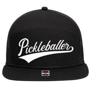 Pickleballer Gift 7 Panel Mesh Trucker Snapback Hat