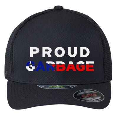 Proud Garbage Peurto Rico Flag Boricua Flexfit Unipanel Trucker Cap