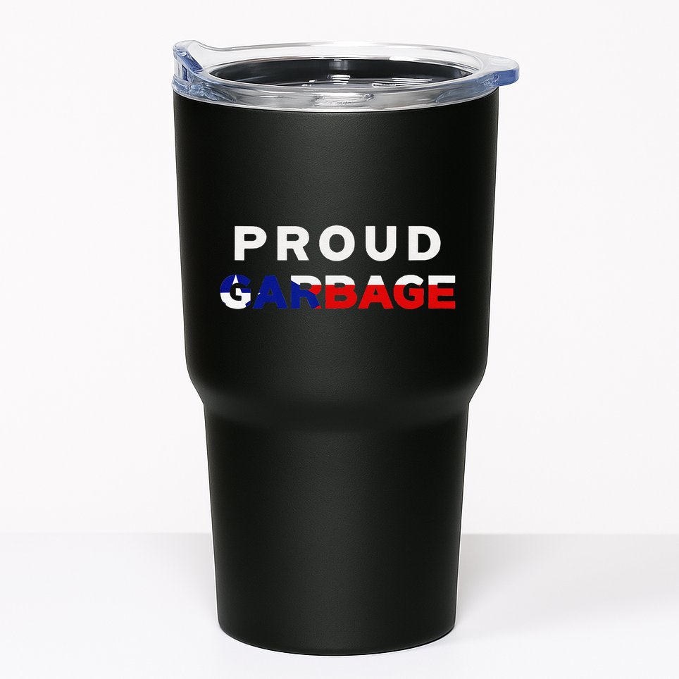Proud Garbage Peurto Rico Flag Boricua Tumbler