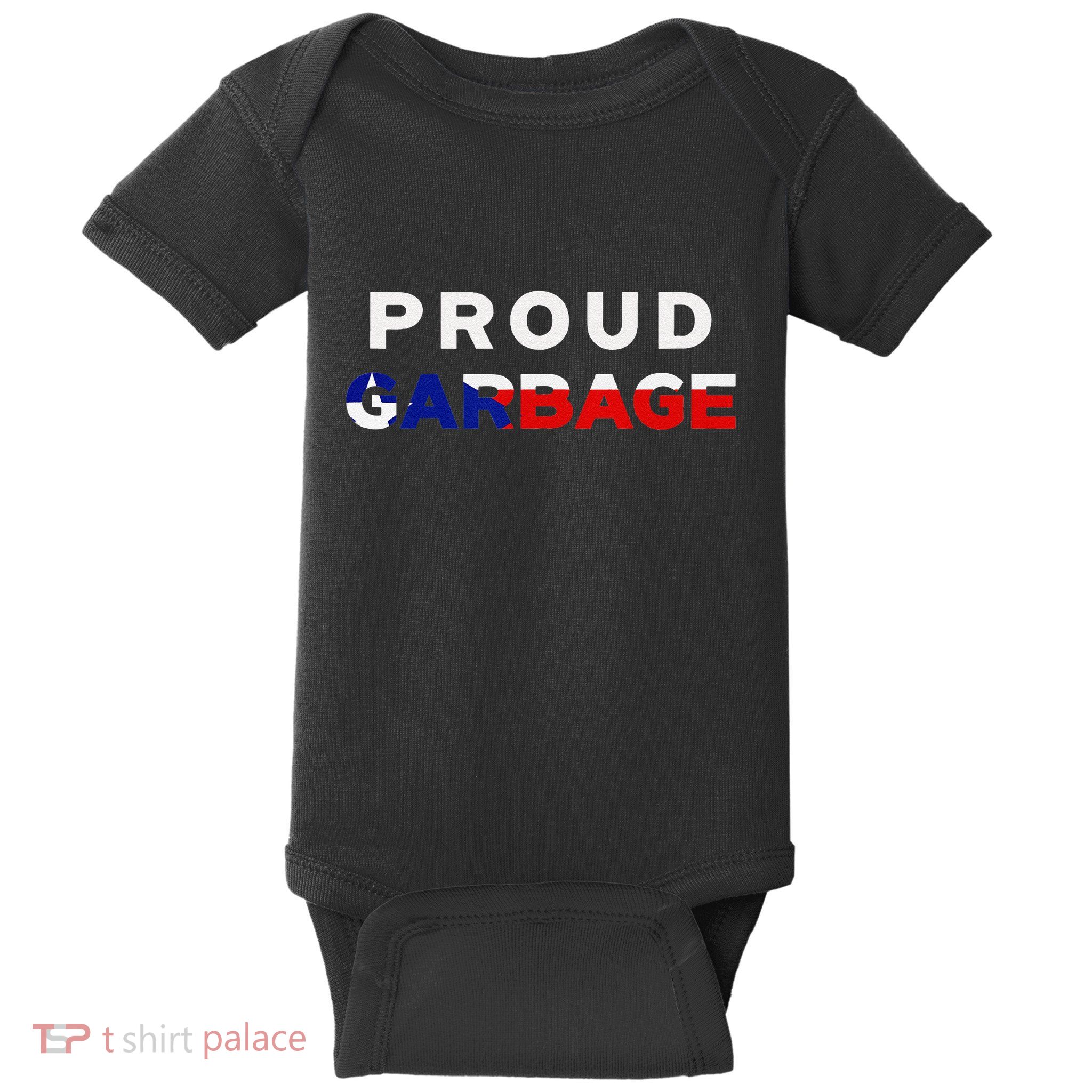 Proud Garbage Peurto Rico Flag Boricua Baby Bodysuit