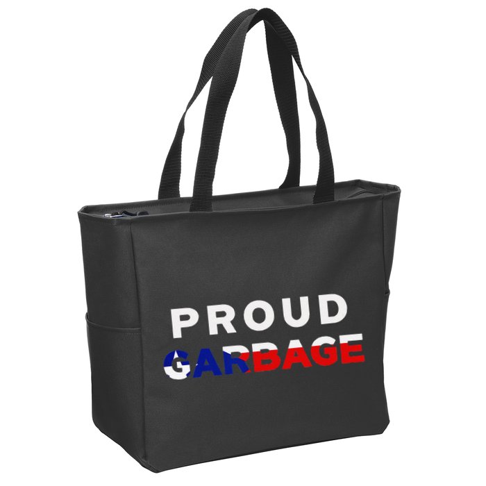 Proud Garbage Peurto Rico Flag Boricua Zip Tote Bag