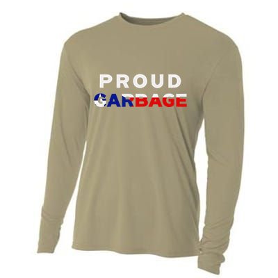 Proud Garbage Peurto Rico Flag Boricua Cooling Performance Long Sleeve Crew
