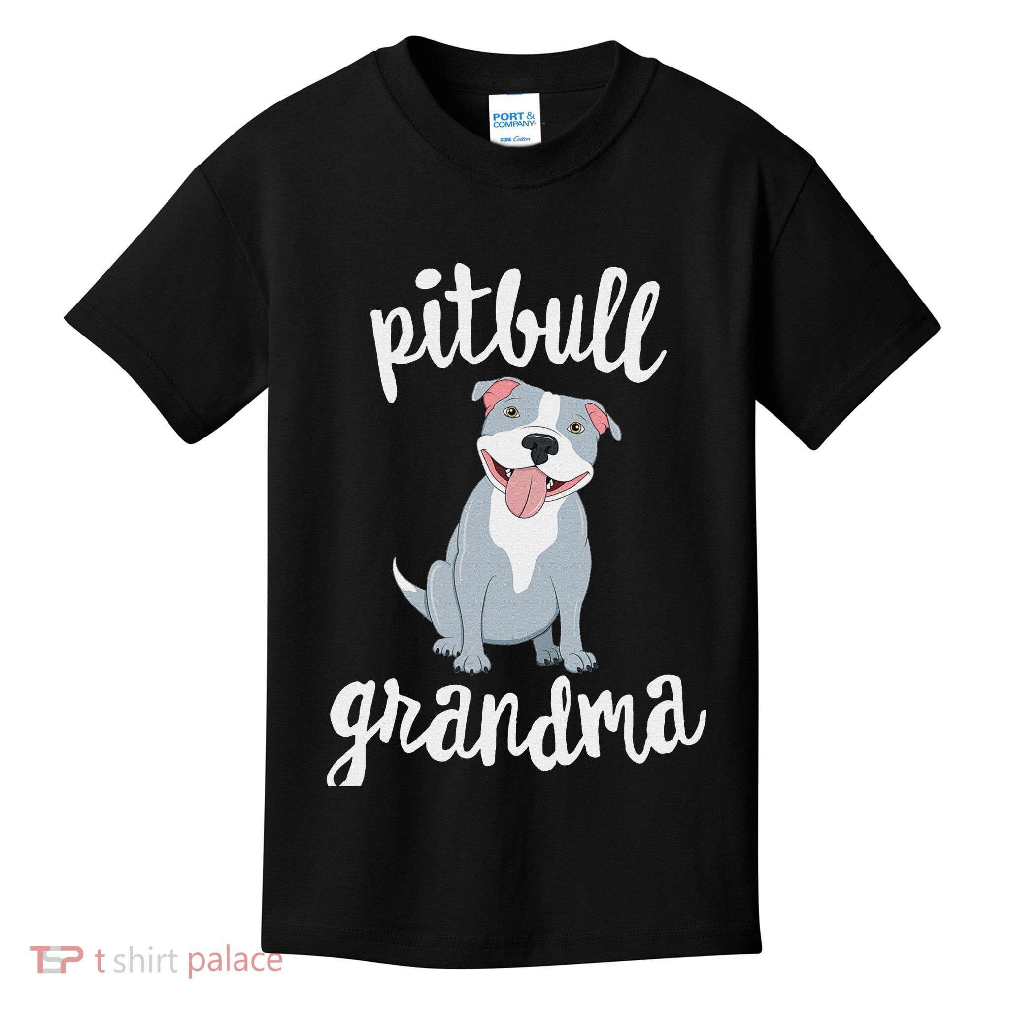 Pitbull Grandma Pawma Dog Grandparents Grand Maw Kids T-Shirt