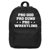 Pro God Pro Guns Pro Wrestling 16 in Basic Backpack