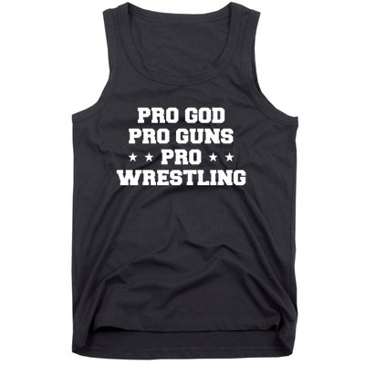 Pro God Pro Guns Pro Wrestling Tank Top