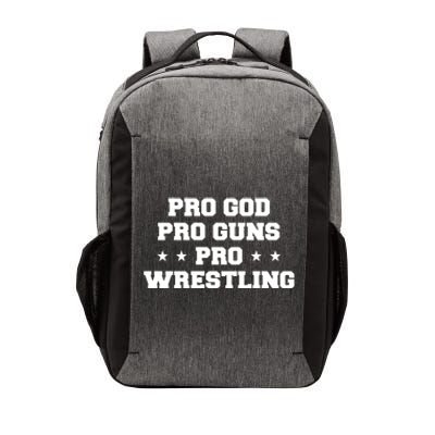 Pro God Pro Guns Pro Wrestling Vector Backpack