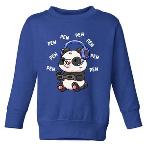 Pew Gamer Panda Pew Pew Gaming Lover Gift Cute Gift Toddler Sweatshirt