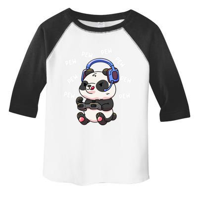 Pew Gamer Panda Pew Pew Gaming Lover Gift Cute Gift Toddler Fine Jersey T-Shirt