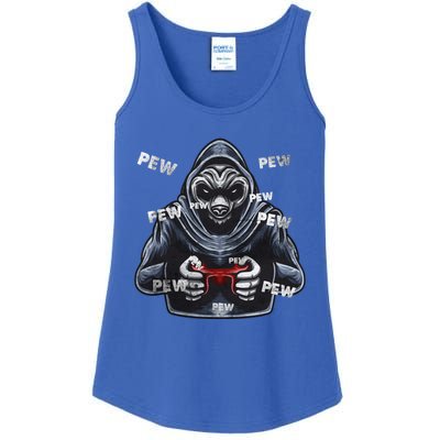 Pew Gamer Panda Pew Pew Gaming Lover Cute Gift Ladies Essential Tank