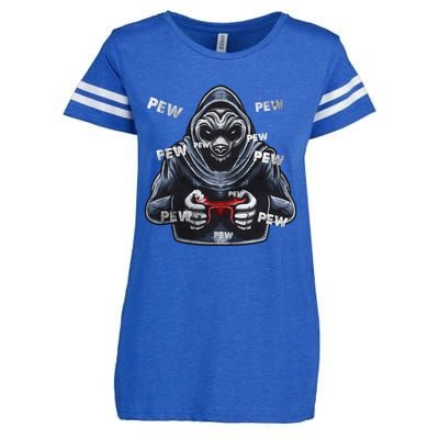 Pew Gamer Panda Pew Pew Gaming Lover Cute Gift Enza Ladies Jersey Football T-Shirt