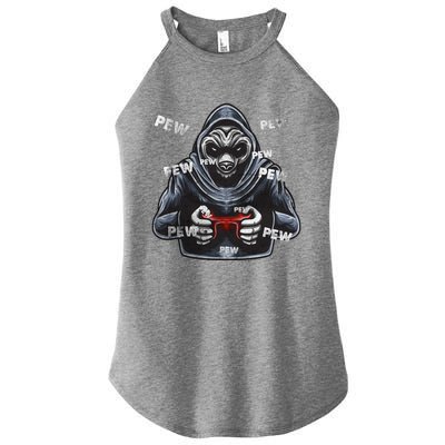 Pew Gamer Panda Pew Pew Gaming Lover Cute Gift Women's Perfect Tri Rocker Tank