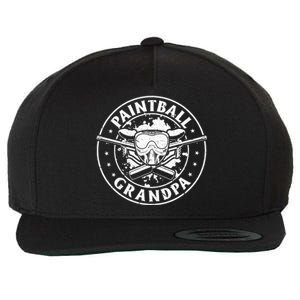 Paintball Grandpa Paintball Player Grandpa Paintballer Wool Snapback Cap