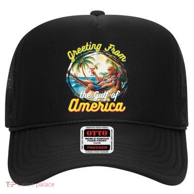 Patriotic Gulf High Crown Mesh Back Trucker Hat
