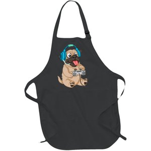 Pug Gamer Full-Length Apron With Pockets