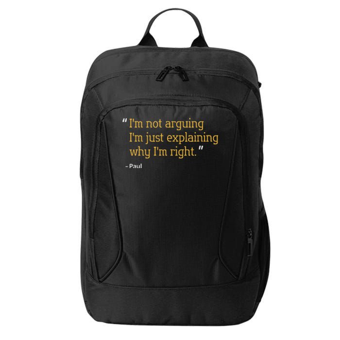 Paul Gift Quote Funny Birthday Personalized Name Idea City Backpack