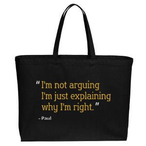 Paul Gift Quote Funny Birthday Personalized Name Idea Cotton Canvas Jumbo Tote