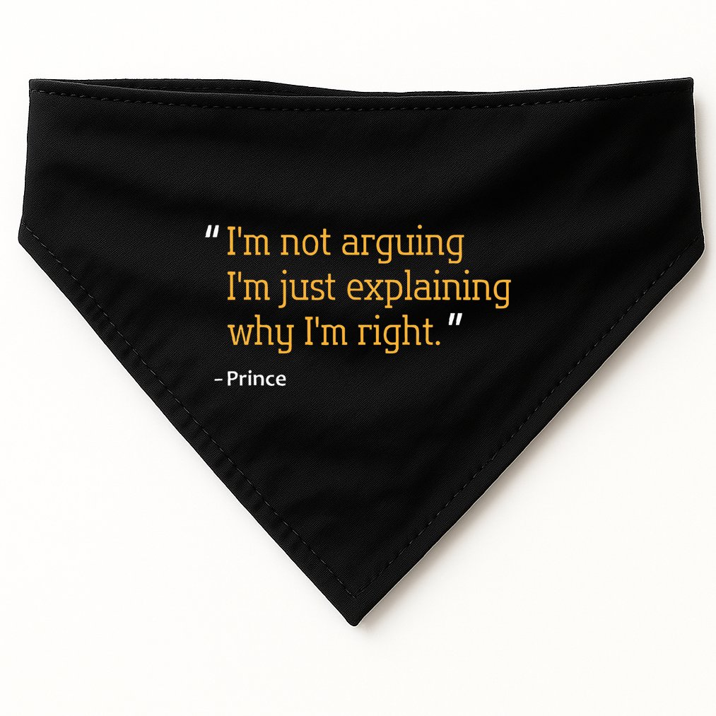 Prince Gift Quote Funny Birthday Personalized Name Idea USA-Made Doggie Bandana