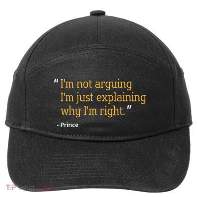 Prince Gift Quote Funny Birthday Personalized Name Idea 7-Panel Snapback Hat
