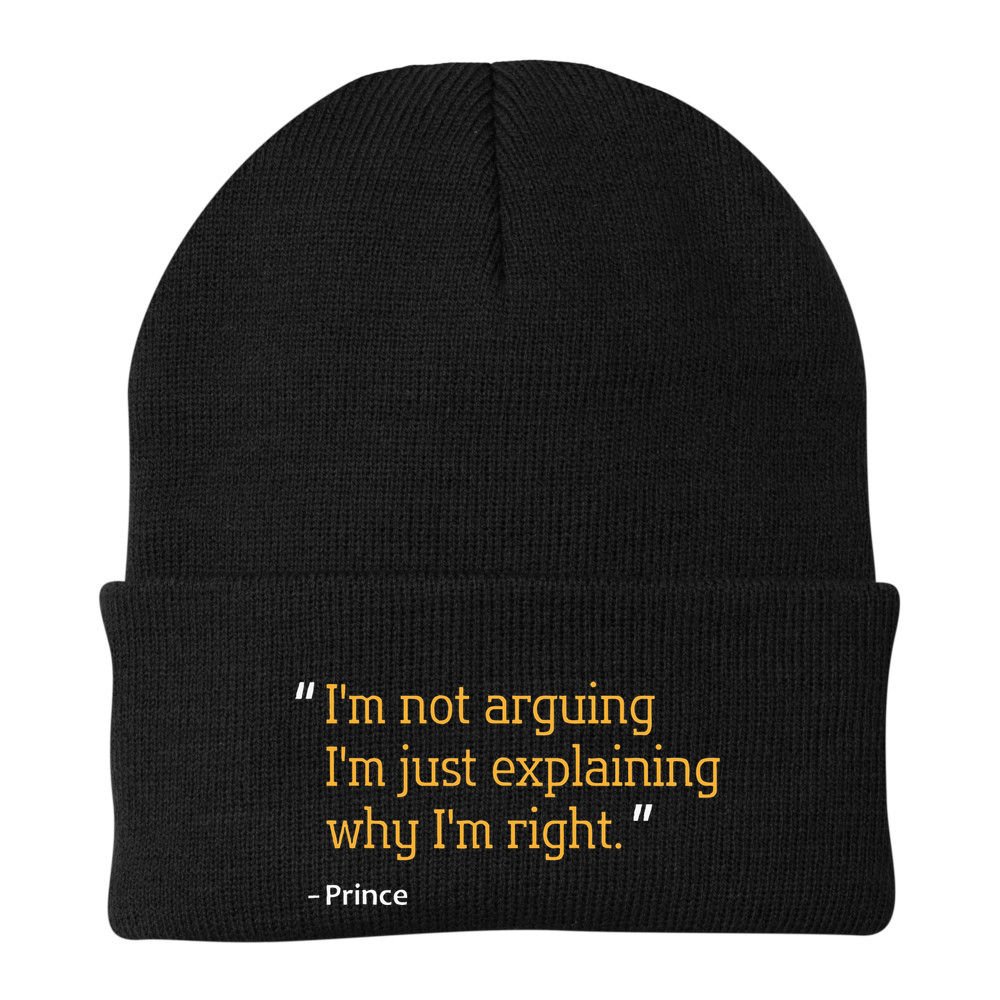 Prince Gift Quote Funny Birthday Personalized Name Idea Beanie