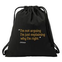 Prince Gift Quote Funny Birthday Personalized Name Idea Drawstring Bag