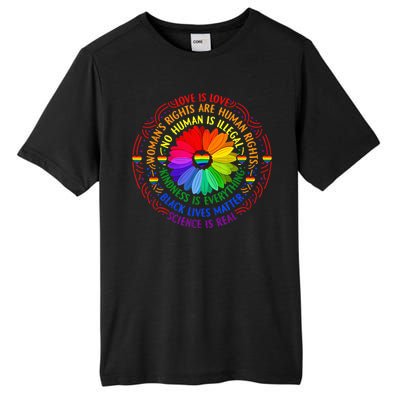 Pride Gay Rainbow Human LGBT Month Sunflower Tall Fusion ChromaSoft Performance T-Shirt