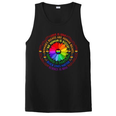 Pride Gay Rainbow Human LGBT Month Sunflower PosiCharge Competitor Tank